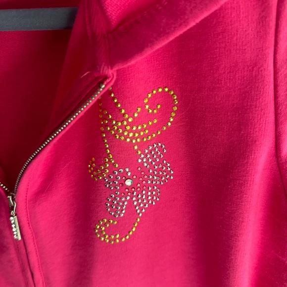 🌺QUACKER FACTORY HOODED EMBELLISHED JACKET (Small) - Picture 3 of 11